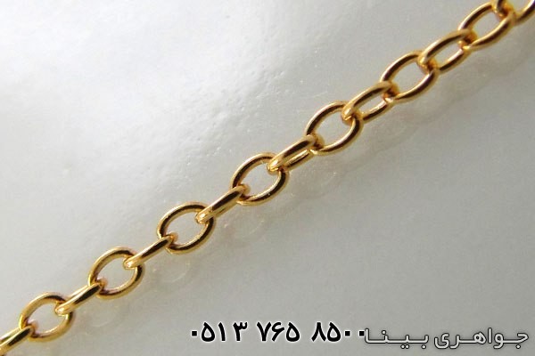 زنجیر نقره زنانه آب طلا زرد ایتالیایی 40 سانتی