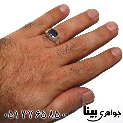 انگشتر یاقوت کبود کلاسیک جدید مردانه
