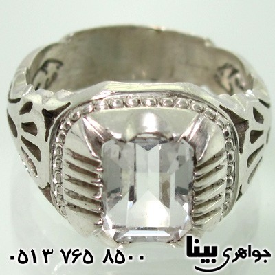 انگشتر عقیق سفید در نجف کلاسیک مردانه