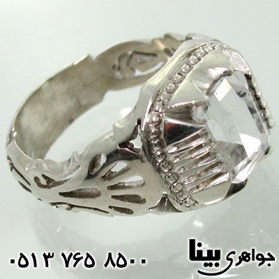 انگشتر عقیق سفید در نجف کلاسیک مردانه