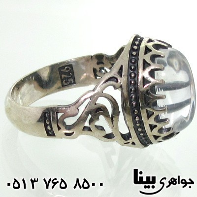 انگشتر عقیق سفید در نجف طرح حماسه مردانه