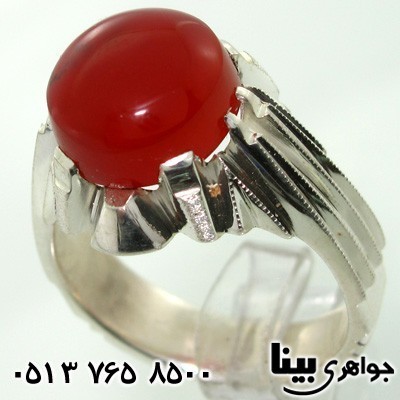 انگشتر عقیق یمنی نگین دایره ای مردانه