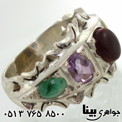 انگشتر چند جواهر طرح ماهاراجه مردانه