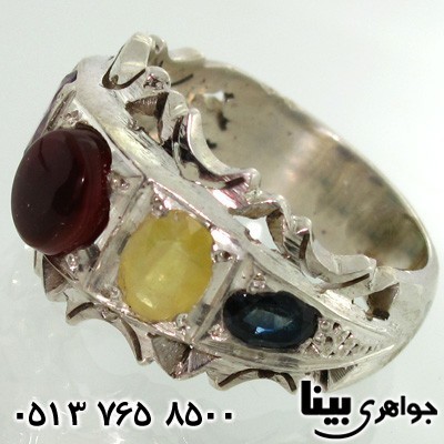 انگشتر چند جواهر طرح ماهاراجه مردانه