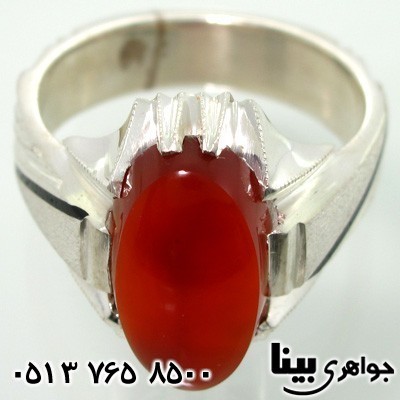 انگشتر عقیق یمنی کلاسیک مردانه