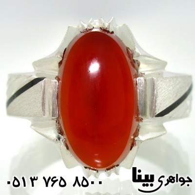 انگشتر عقیق یمنی کلاسیک مردانه