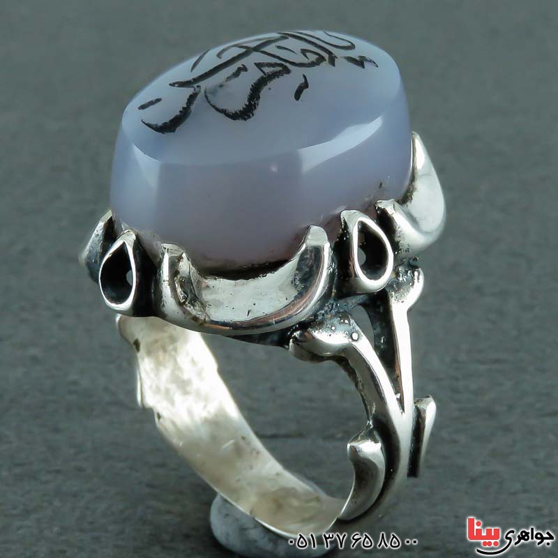 انگشتر عقیق سوسنی با حکاکی یا امام حسن _کد:22520
