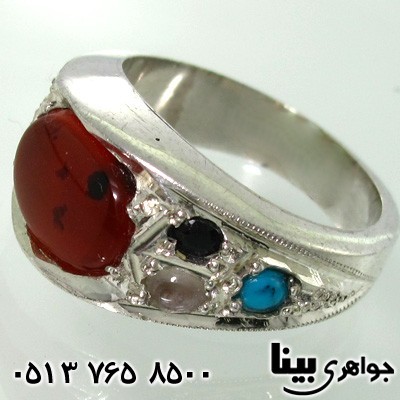 انگشتر چند جواهر هفت نگین مردانه