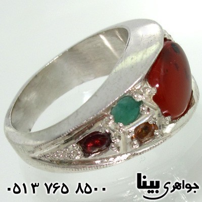 انگشتر چند جواهر هفت نگین مردانه