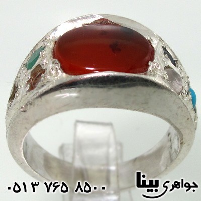 انگشتر چند جواهر هفت نگین مردانه