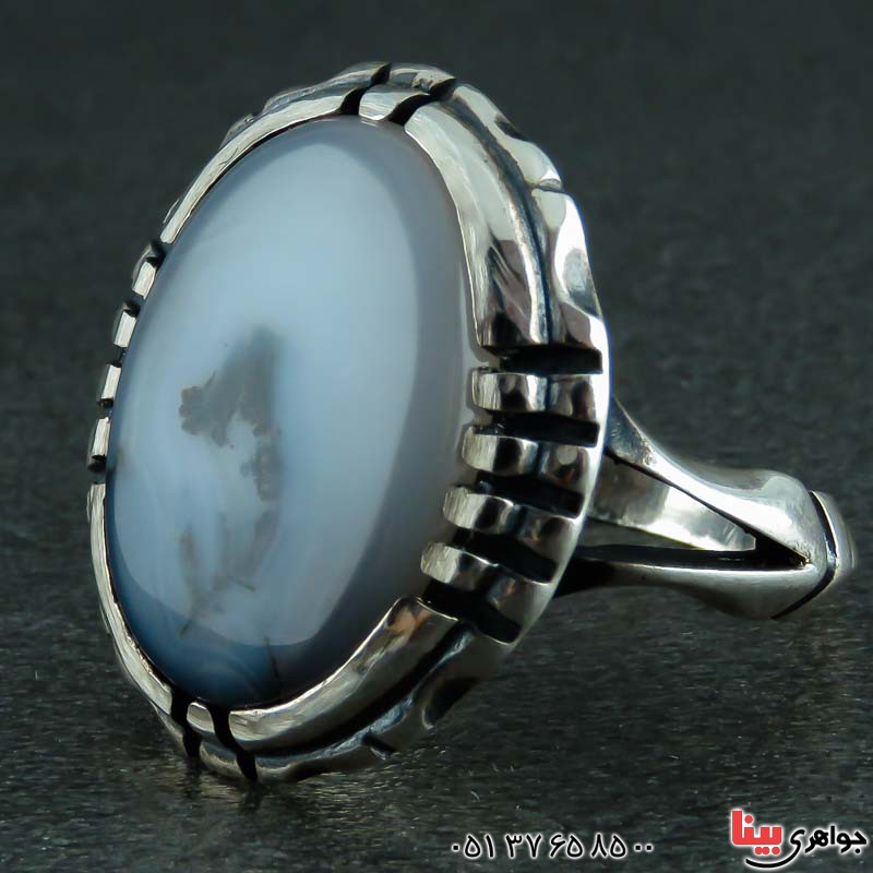 انگشتر عقیق شجری مردانه بسیار شیک _کد:22556