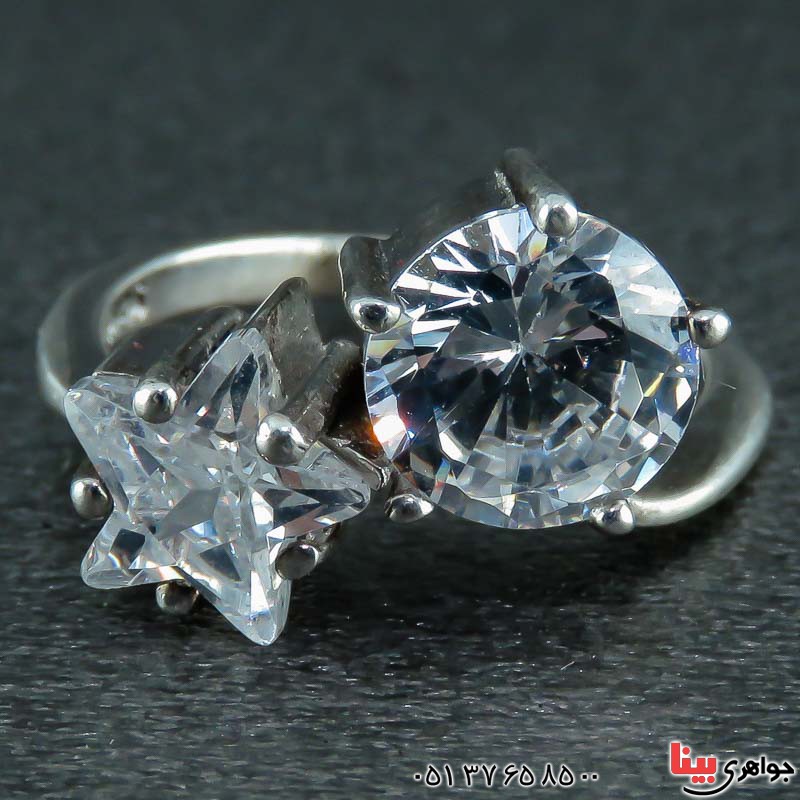 انگشتر نقره زنانه طرح ستاره بسیار شیک _کد:22577