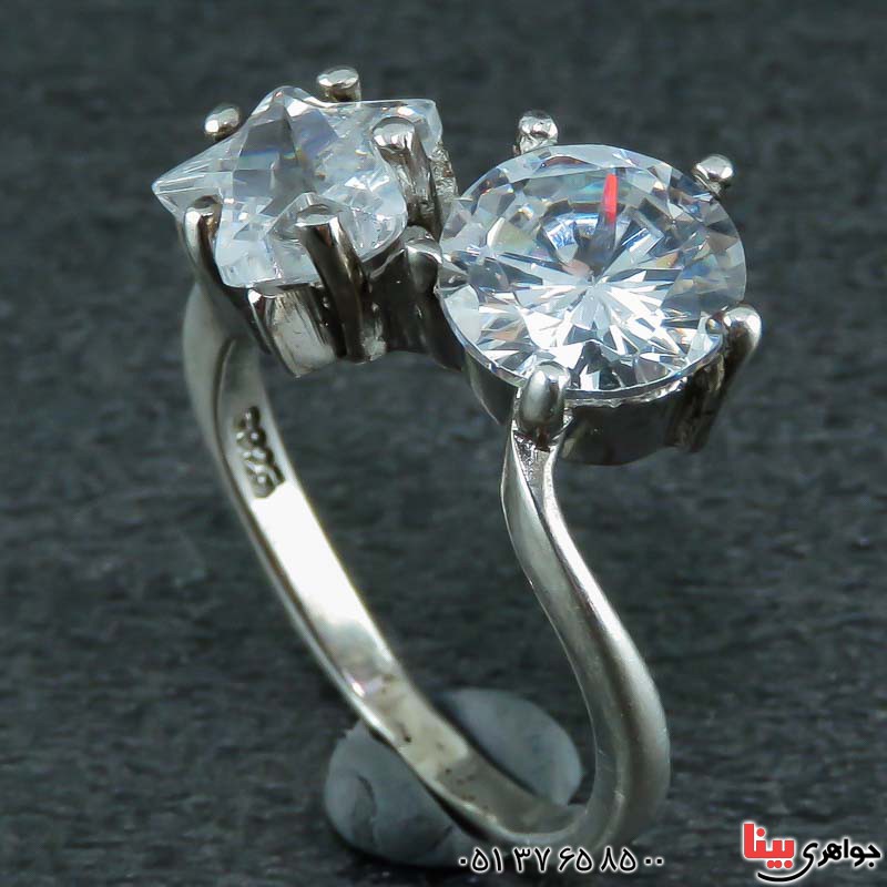 انگشتر نقره زنانه طرح ستاره بسیار شیک _کد:22577