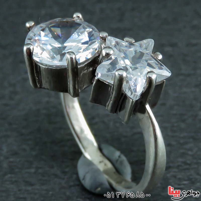 انگشتر نقره زنانه طرح ستاره بسیار شیک _کد:22577