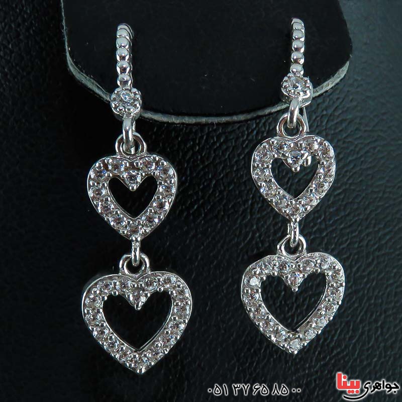 سرویس نقره رودیوم سولیتر پرنس طرح قلب _کد:22584