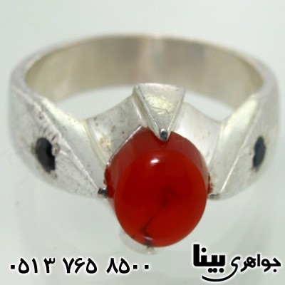 انگشتر عقیق یمنی و یاقوت کبود مردانه