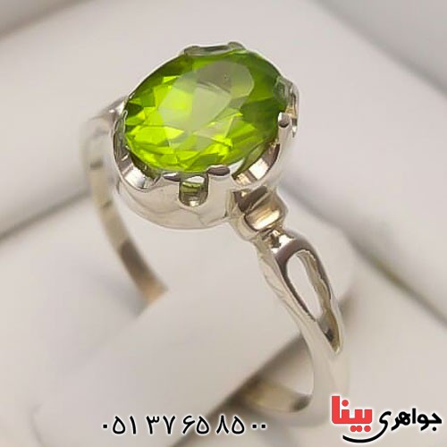 انگشتر زبرجد خوشرنگ خاص زنانه _کد:22618