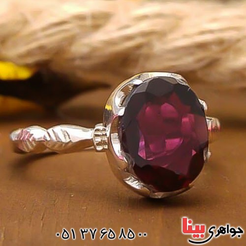 انگشتر یاقوت گارنت دست ساز خوشرنگ زنانه _کد:22624