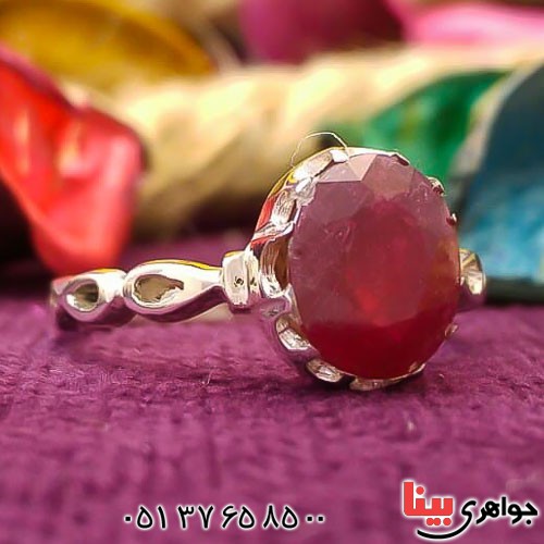 انگشتر یاقوت سرخ خوشرنگ زنانه _کد:22626