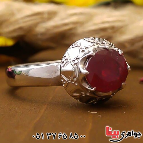 انگشتر یاقوت سرخ دست ساز زیبا و فاخر زنانه _کد:22635