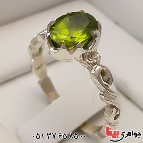 انگشتر زبرجد زیبا و دست ساز زنانه _کد:22649