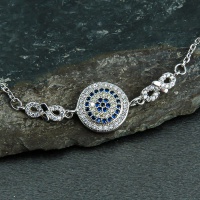 دستبند نقره پرنس با طرح چشم نظر رودیوم زنانه 