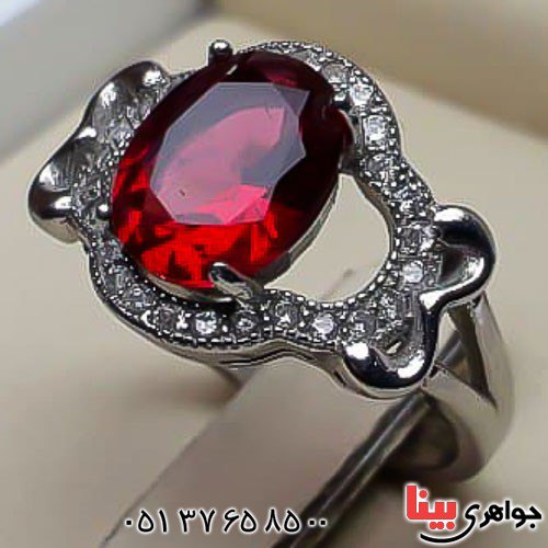 انگشتر یاقوت سرخ خوشرنگ زنانه _کد:22680