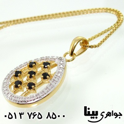 گردنبند یاقوت کبود و الماس