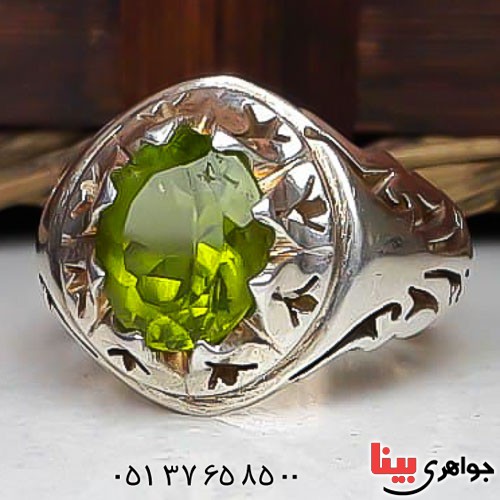 انگشتر زبرجد فاخر و شیک دست ساز مردانه _کد:22689
