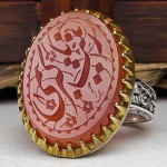 خطی مردانه با حکاکی گود یا زینب کبری _کد:22690