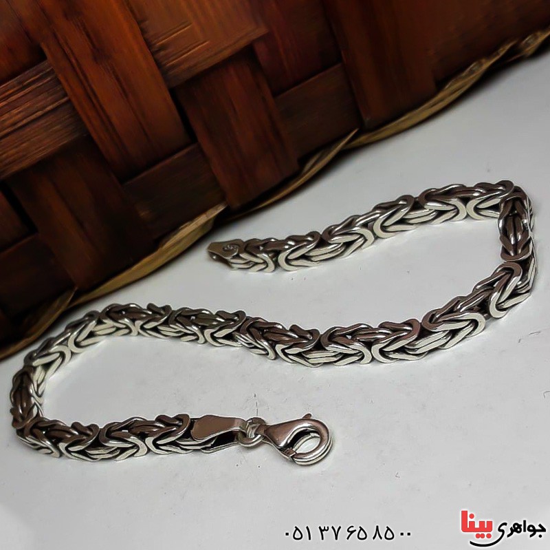 دستبند نقره کرال ترک مردانه _کد:22694