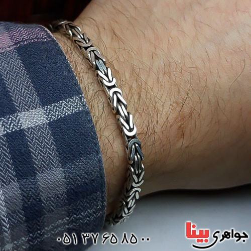 دستبند نقره کرال ترک مردانه _کد:22694