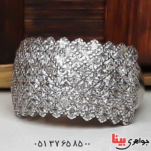 انگشتر نقره پرنس رودیوم زنانه _کد:22743