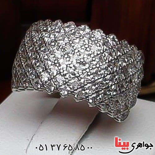 انگشتر نقره پرنس رودیوم زنانه _کد:22743