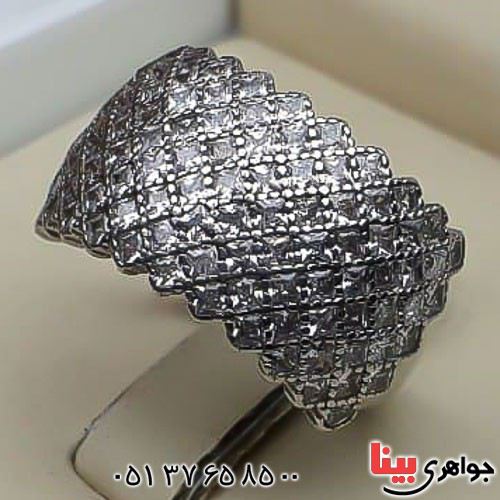 انگشتر نقره پرنس رودیوم زنانه _کد:22743