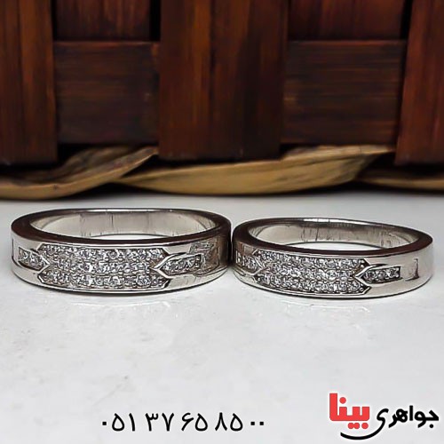 انگشتر نقره ست پرنس رودیوم _کد:22762