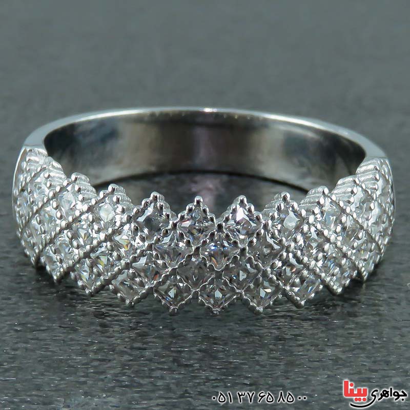 انگشتر نقره زیبا و شیک رودیوم زنانه _کد:22801