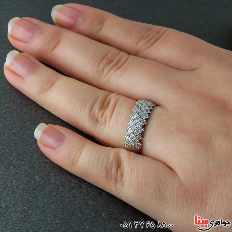 انگشتر نقره زیبا و شیک رودیوم زنانه _کد:22801