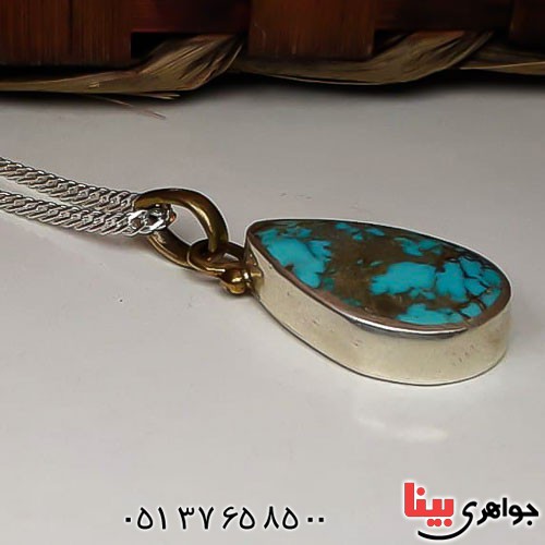 گردنبند فیروزه نیشابوری دست ساز فاخر _کد:22866