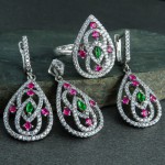 طرح زمرد و یاقوت سرخ زنانه _کد:22871