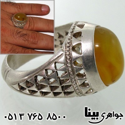 انگشتر عقیق یمنی شجری باباقوری