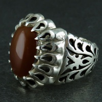 انگشتر اوپال آفریقایی خوشرنگ دست ساز مردانه 