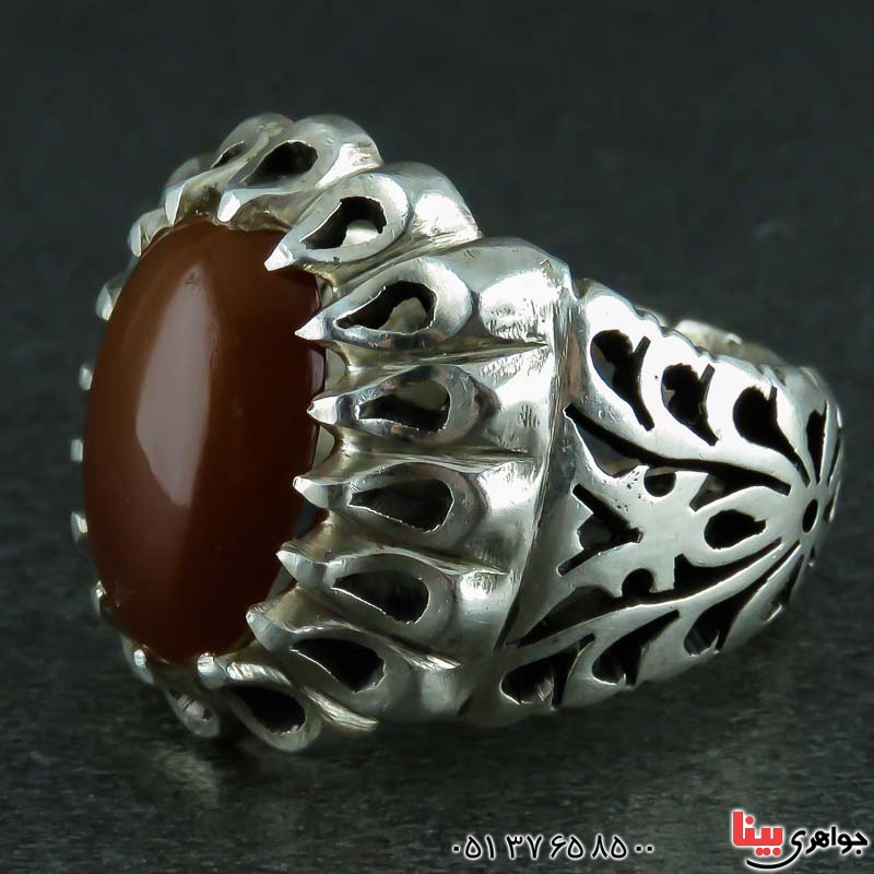 انگشتر اوپال آفریقایی خوشرنگ دست ساز مردانه _کد:22952