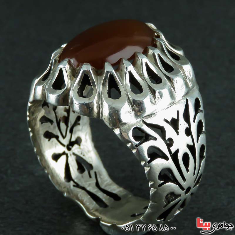 انگشتر اوپال آفریقایی خوشرنگ دست ساز مردانه _کد:22952
