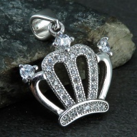 گردنبند نقره تاج پرنس رودیوم 