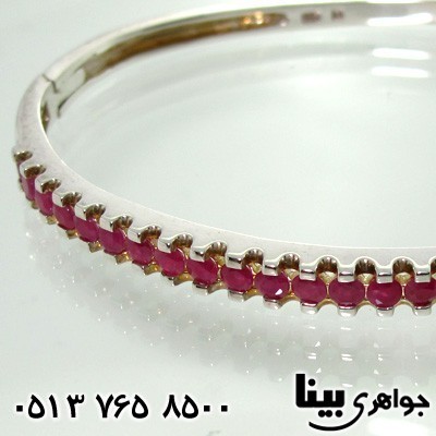 دستبند یاقوت سرخ 22 نگین زنانه