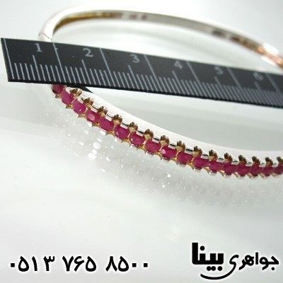 دستبند یاقوت سرخ 22 نگین زنانه