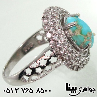 انگشتر فیروزه فریم ستاره زنانه