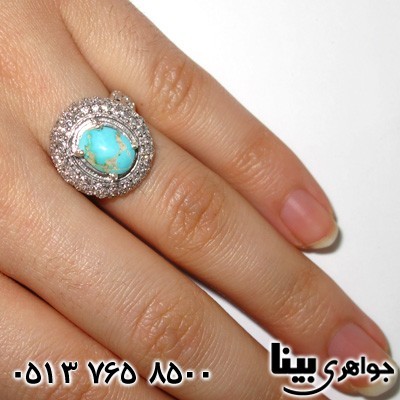 انگشتر فیروزه فریم ستاره زنانه