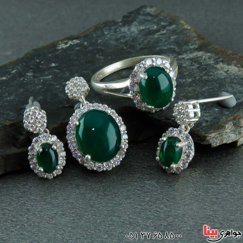 سرویس عقیق سبز پرنس بسیار زیبا _کد:23055